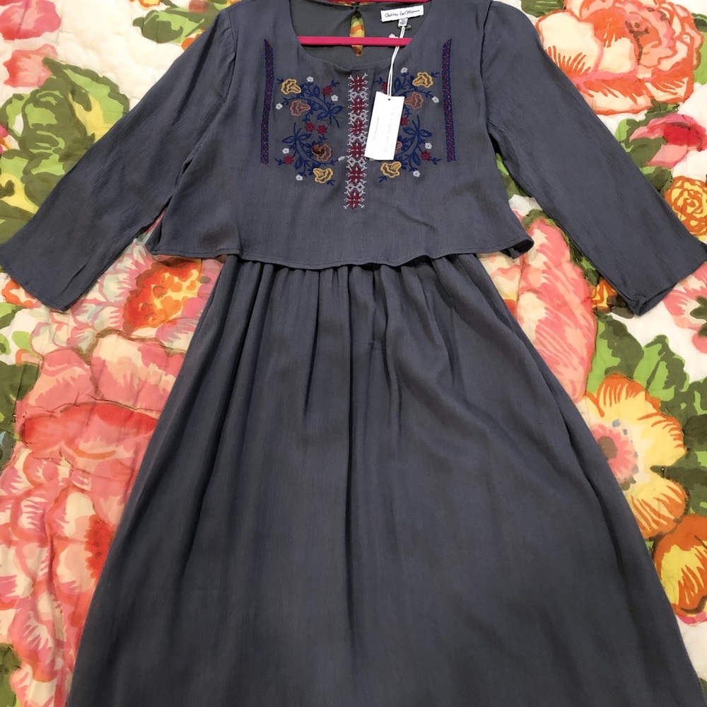 Ashley Lemieux XS Grey/Blue dress